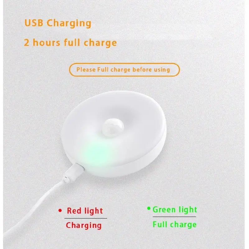 Rechargeable Round Motion Sensor Night Light (1pc)