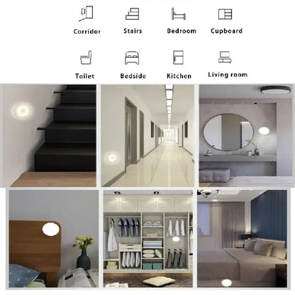 Rechargeable Round Motion Sensor Night Light (1pc)